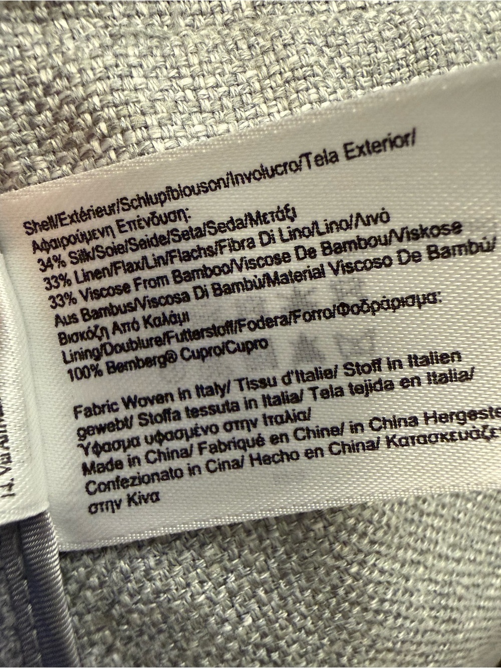 Brooks Brothers Women’s Silk Linen Bamboo Blend Jacket Size 8 Gray Snap Front - Picture 7 of 7